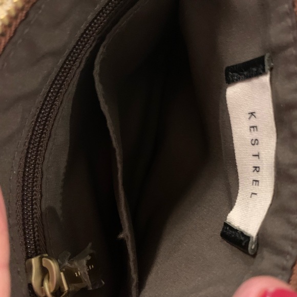 NWOT KESTREL/Anthropology cosmetic bag this is so pretty! Measures 8” x 5” x .5” - Picture 5 of 10